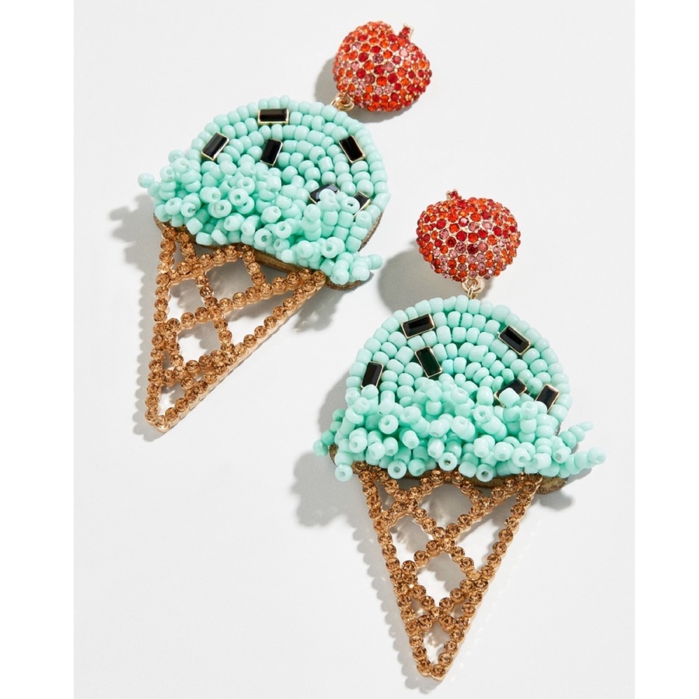✨HP✨ BaubleBar Mint Ice Cream Cone Earrings